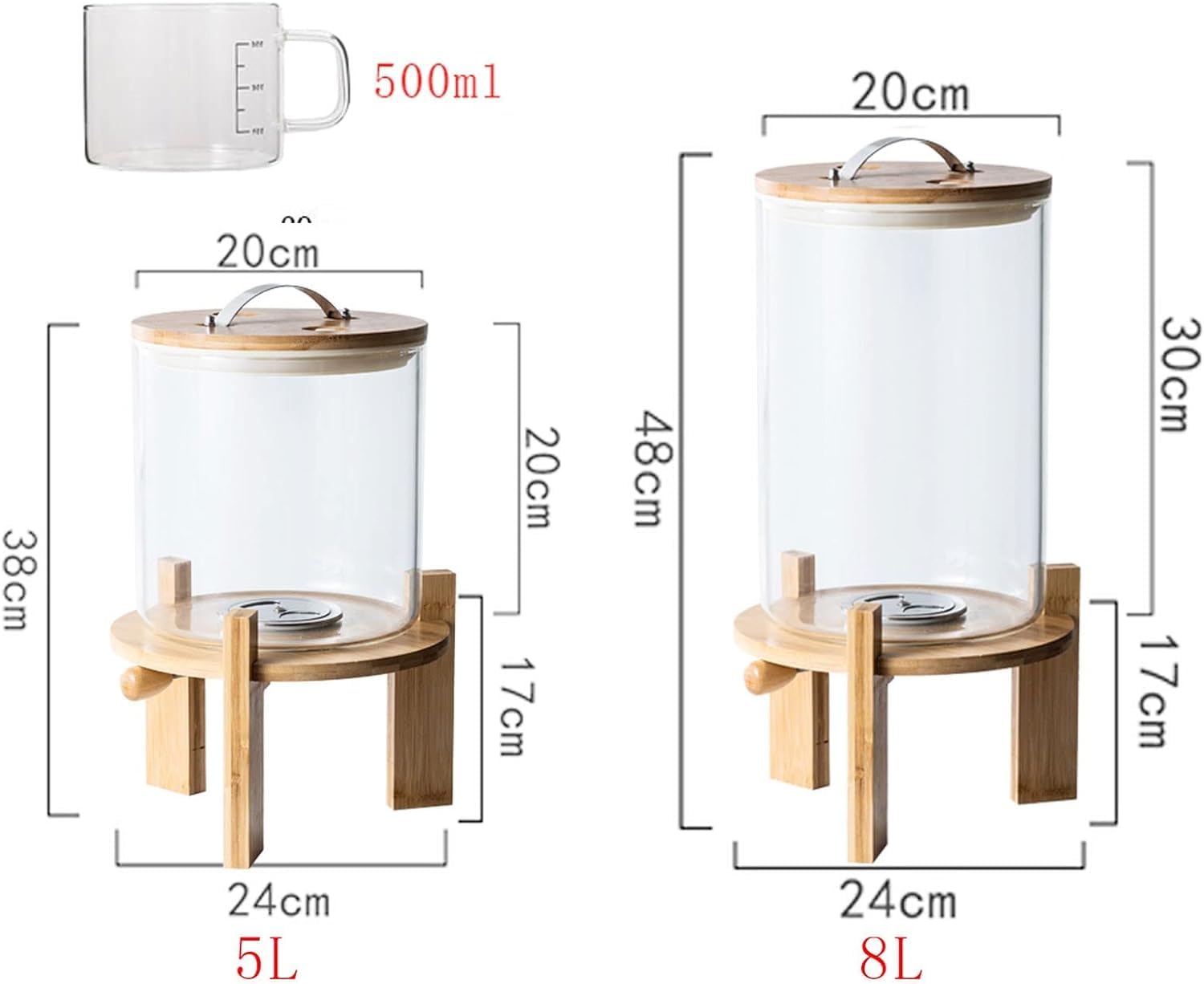 Amazon｜米びつ ライスディスペンサー 米入れ 計量カップ付貯蔵容器